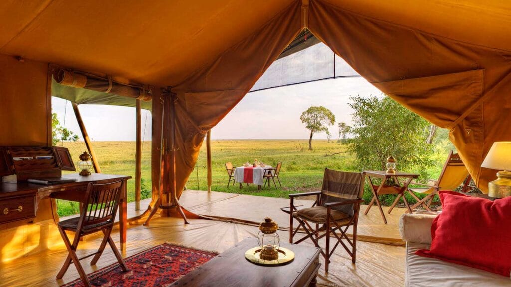 Elephant Pepper – Masai Mara Safaris 13 Elephant Pepper Camp accommodation family honeymoon tent living room 1