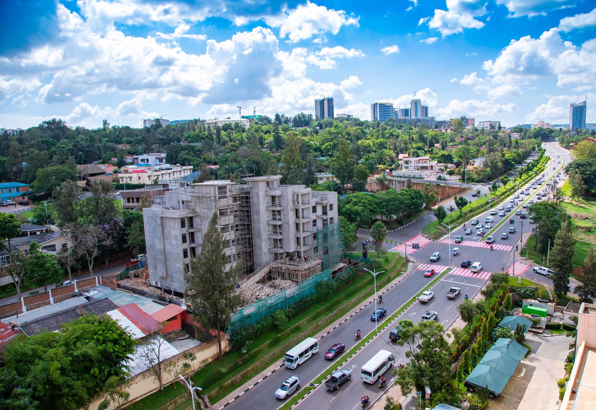 High Angle View Of Kigali City Street on November 29 2018. Emmanuel Kwizera