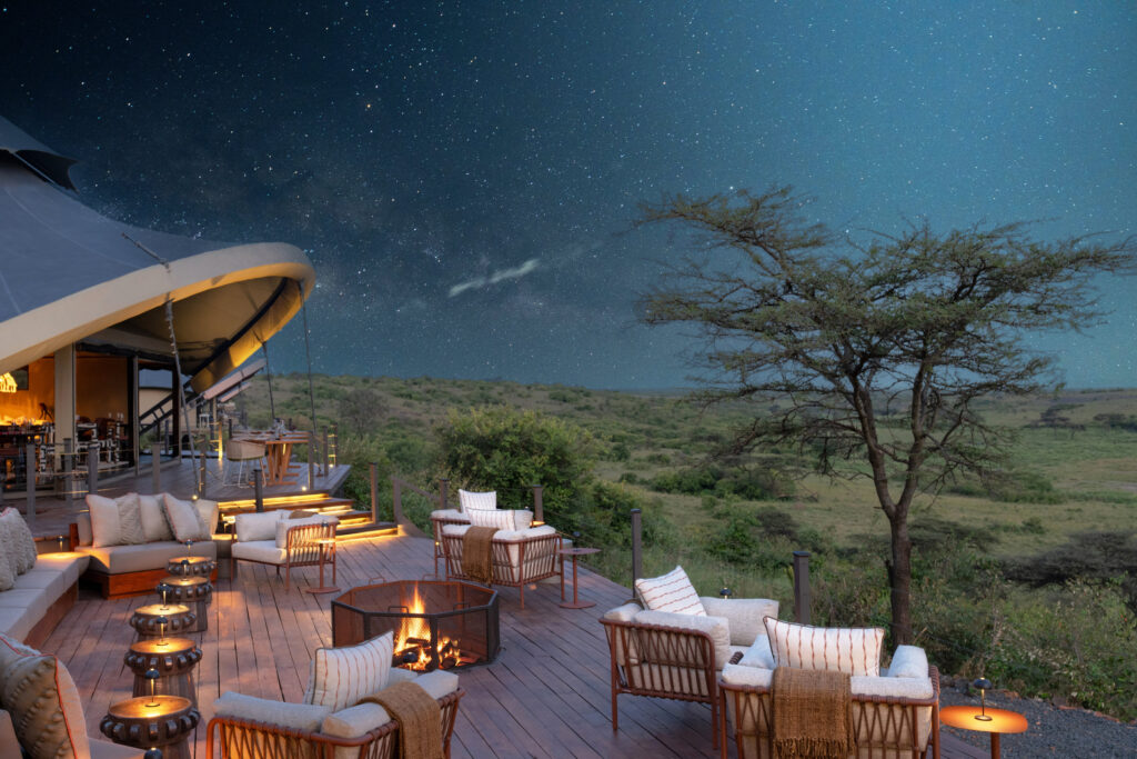 Mahali Mzuri Safari Camp – Flying Safari Package 34 Mahali Mzuri Fire Pit at night