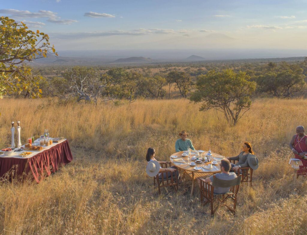4 Nights/5 Days Tsavo West National Park/Masai Mara National Reserve 28 finch hattons bush breakfast with guests